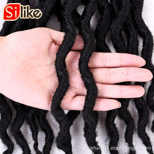 Faux Locs Crochet Hair Wavy Goddess Locs Crochet Hair with Curly Ends Curly Synthetic Braids Hair Extensions